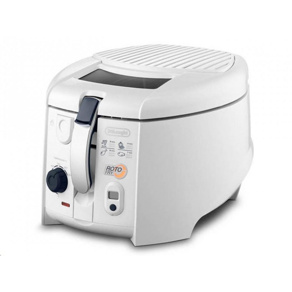 Фритюрник De'Longhi RotoFry F 28533W, 1800 W, 1.2 л, Съд за събиране на конденз, Сребрист