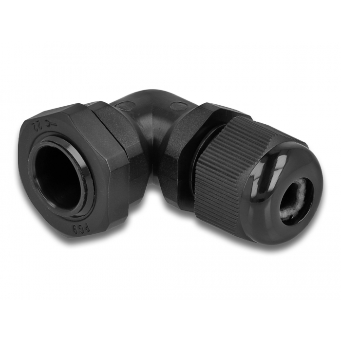 Delock Kábel tömszelence PG9 90 hajlított fekete (60294) (60294)