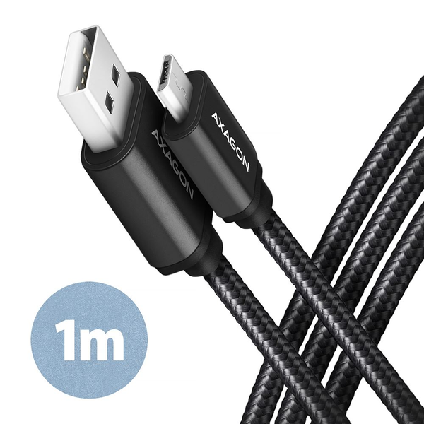Kábel USB AXAGON microUSB typ B 1