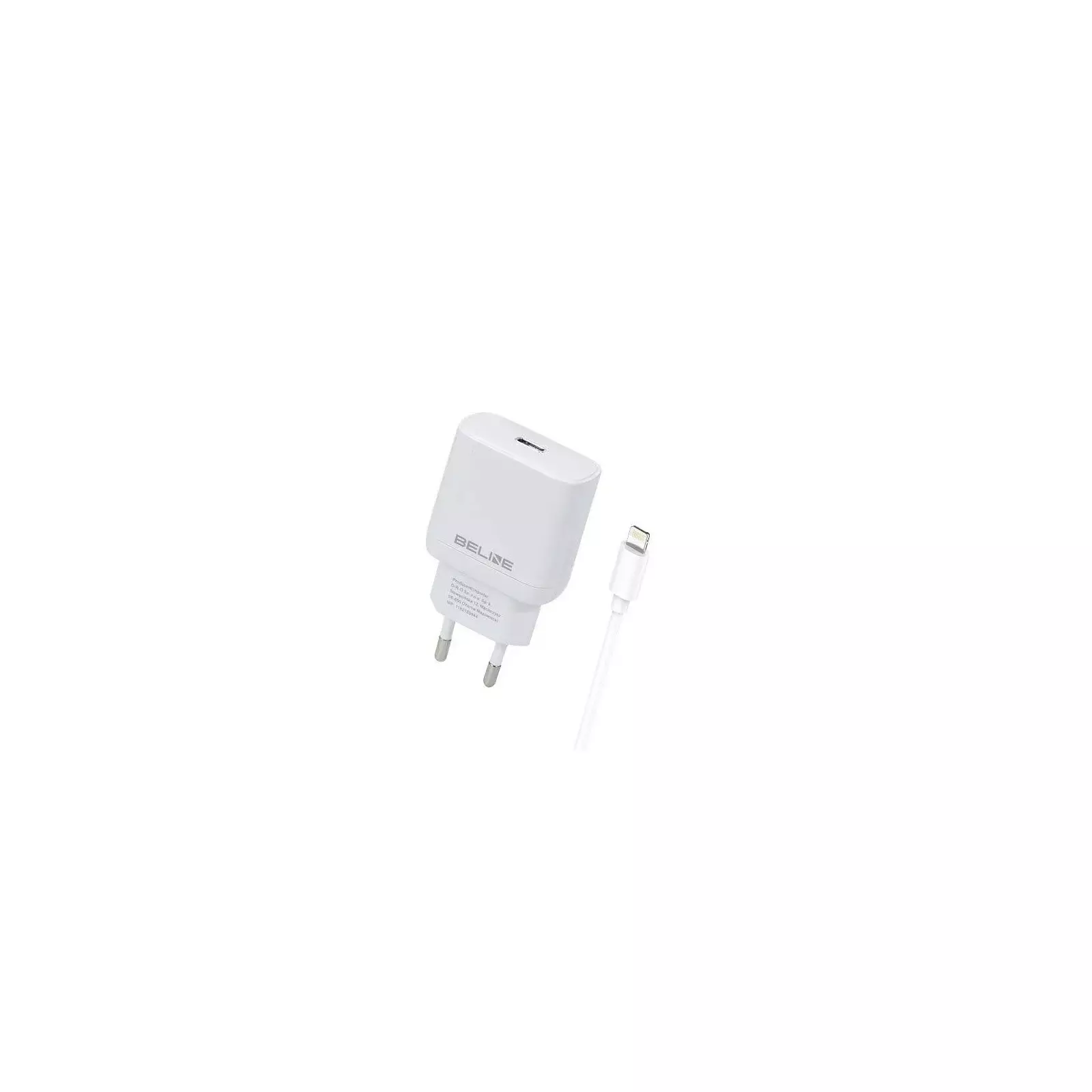 Beline BLNCW30L USB-C Hálózati töltő + Lightning kábel - Fehér (30W) (BELI02175)