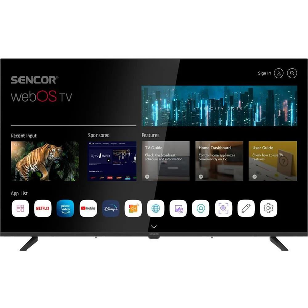 LED TV Sencor SLE 43FS802TCSB 43" Full HD čierna webOS SMART TV