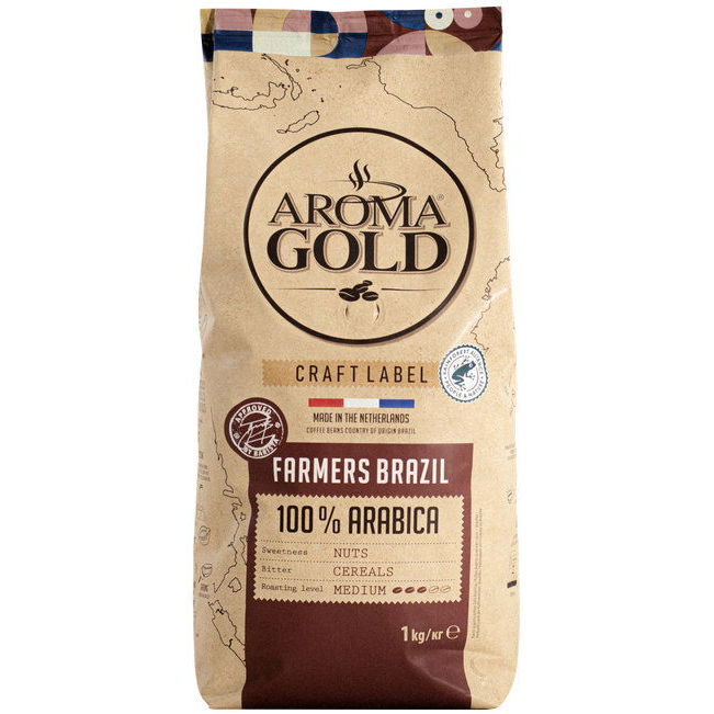 Aroma Gold Farmers Brazil, szemes, 1000 g (4771632001210)