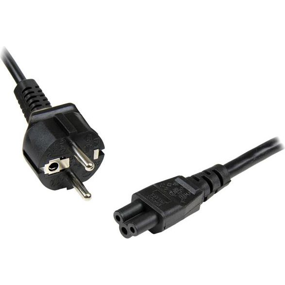StarTech.com PXTNB3SEU2M electriciteitssnoer Zwart CEE7/7 C5 stekker