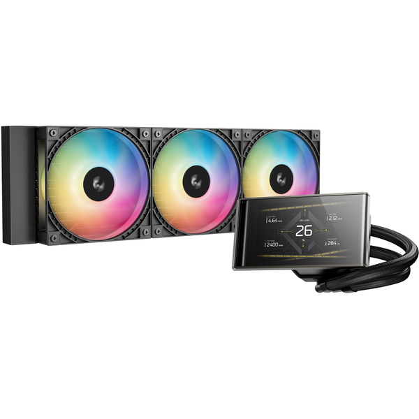 DeepCool LT360 VISION ARGB Processor Kit voor vloeistofkoeling 12 cm Zwart 1 stuk(s)