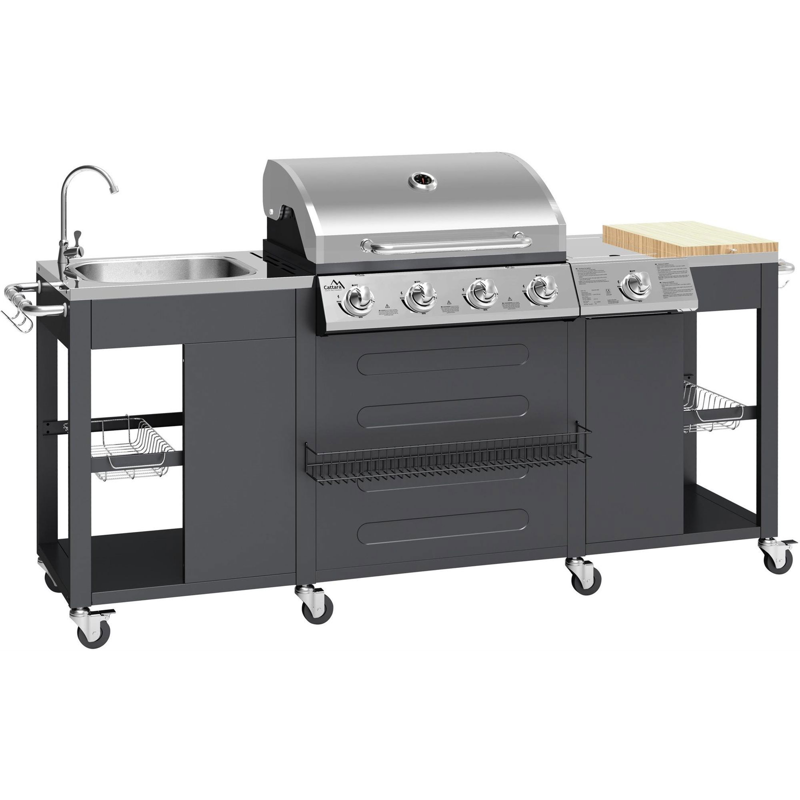 VICENZA Kerti konyha gázgrillel, 2mx0,6 m (8591686130607)