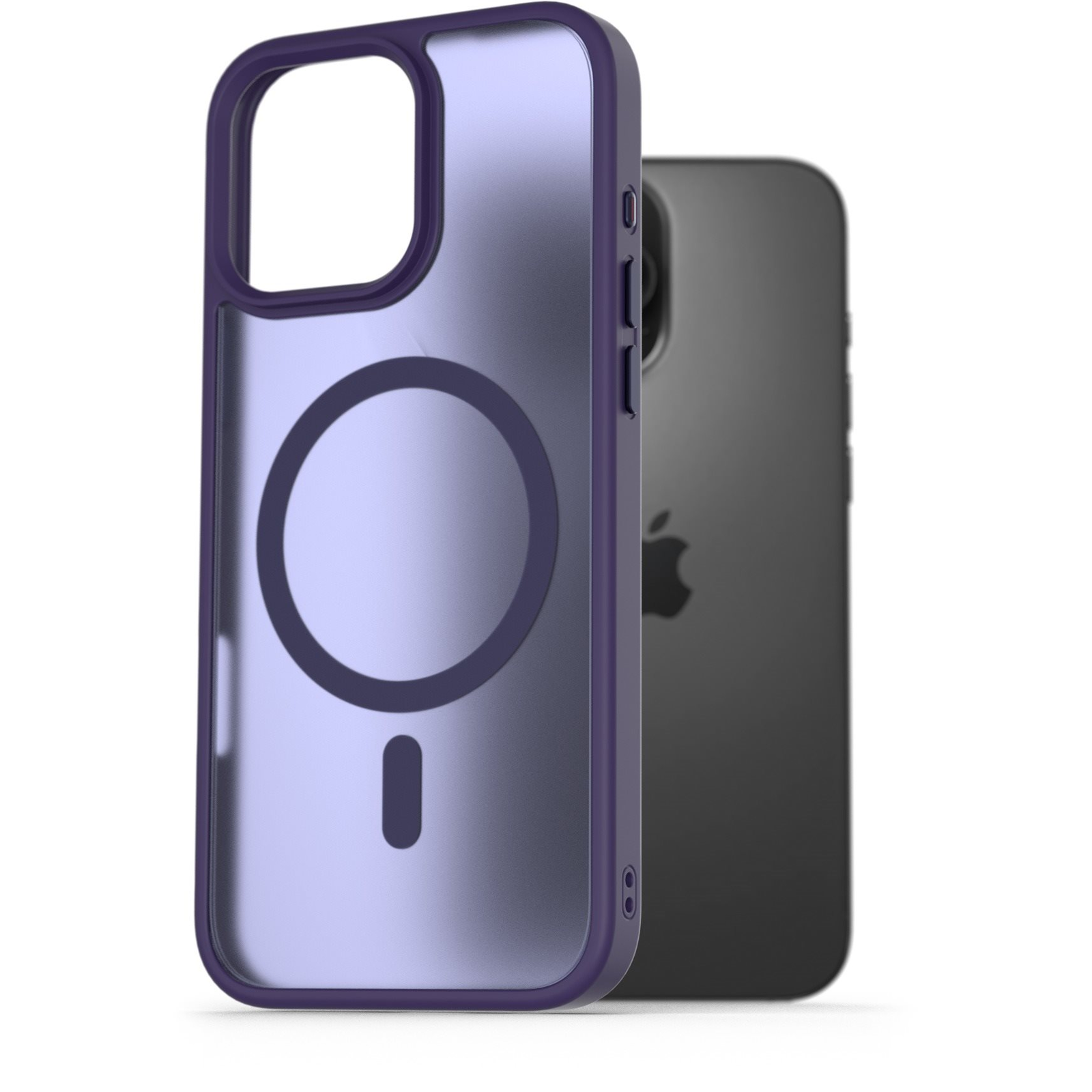 AlzaGuard Matte Case Compatible with Magsafe iPhone 16 Pro Max sötétlila tok (AGD-PCMM76DU)