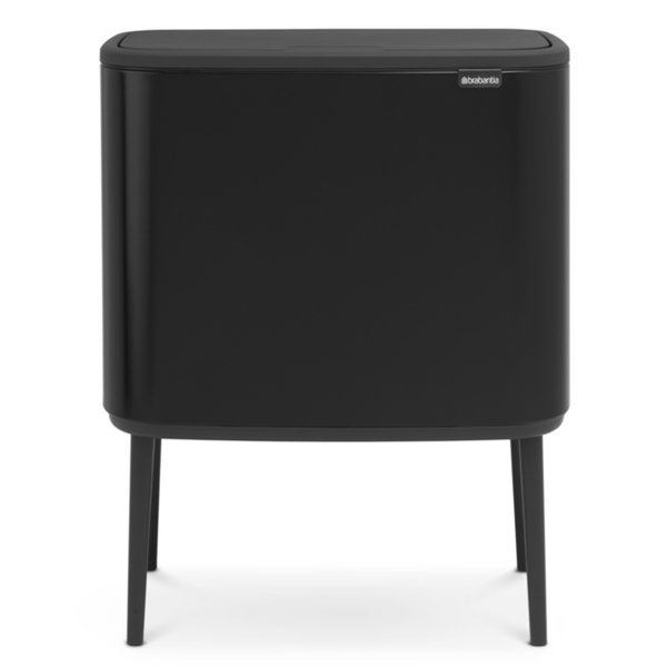 Brabantia Bo Touch 11 + 23 literes érintőfedeles fém szemetes - Fekete