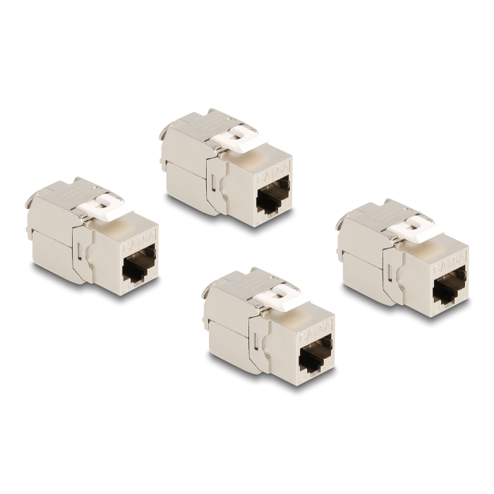 Delock Keystone modul, RJ45-aljzat Cat.6A STP 4 db.-os (86050) (86050)