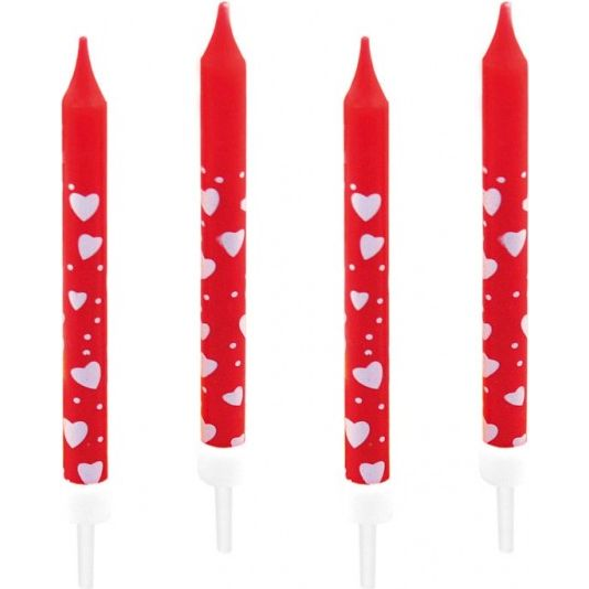 Szív Torta Gyertya - 10 db Gyertya Szett (GXP-629800)