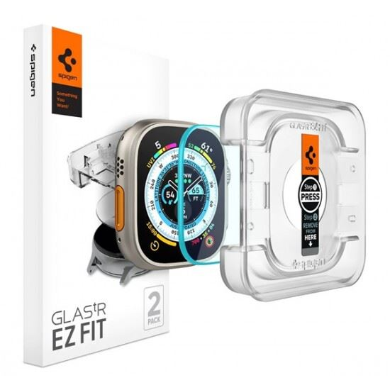 Spigen Glas.tR EZ Fit Apple Watch Ultra (49mm) tempered kijelzővédő fólia 2db (AGL05556) (AGL05556)