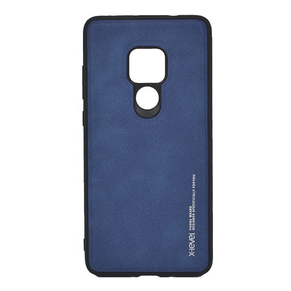 X-LEVEL szilikon telefonvédő (bőr hatású hátlap) KÉK [Huawei Mate 20] (5996457843510)