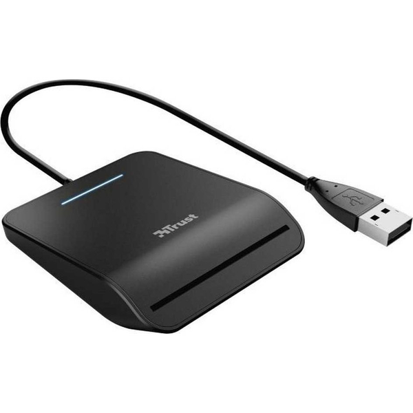 Trust Primo lector de tarjeta inteligente Interior USB CardBus+USB 2.0 Negro
