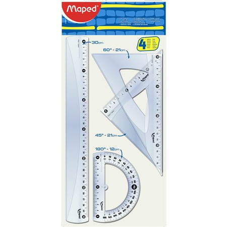 Maped Start Műanyag nagy vonalzókészlet (4 db / csomag) (242830)