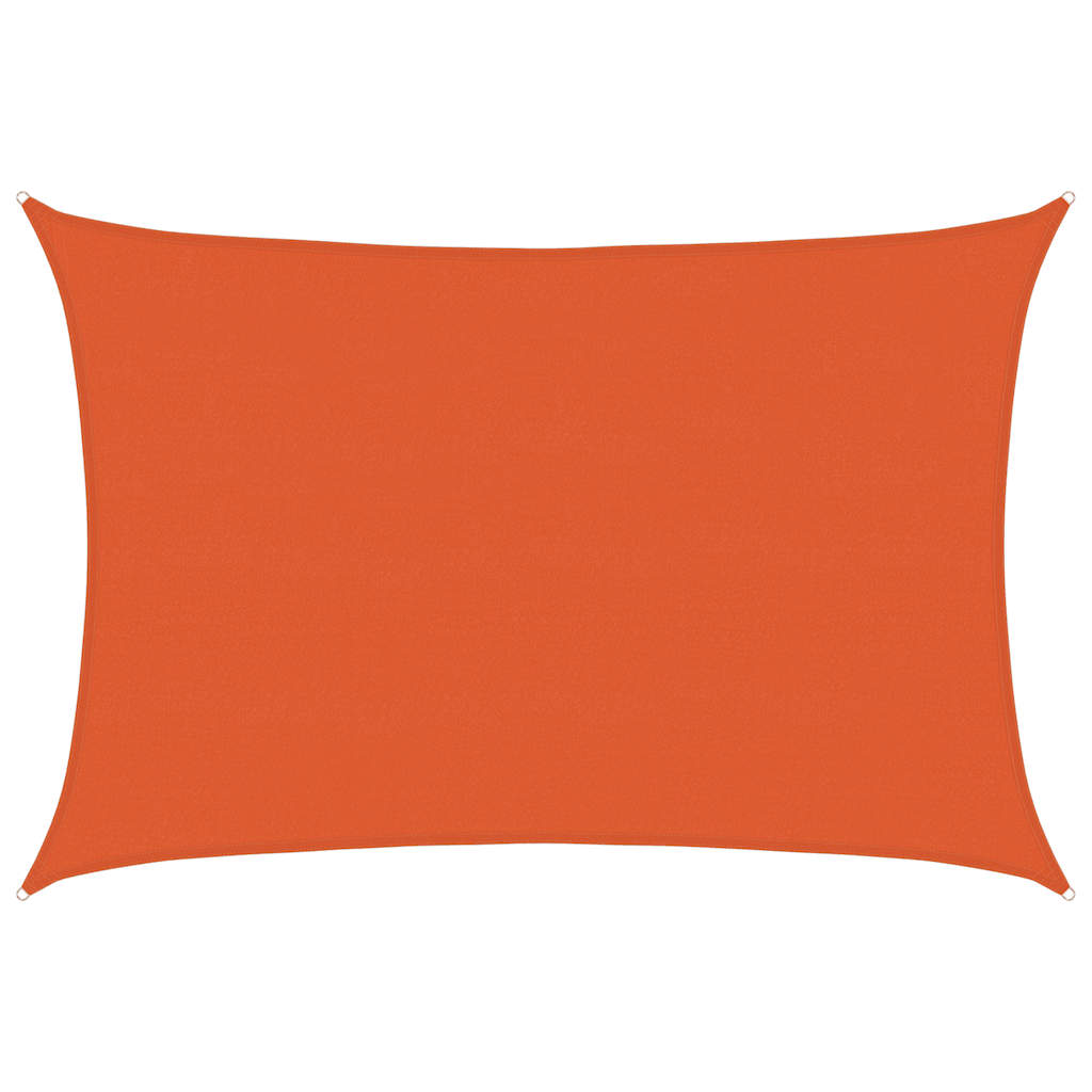 narancssárga négyszögletű HDPE napvitorla 160 g/m² 5x6 m (311686)