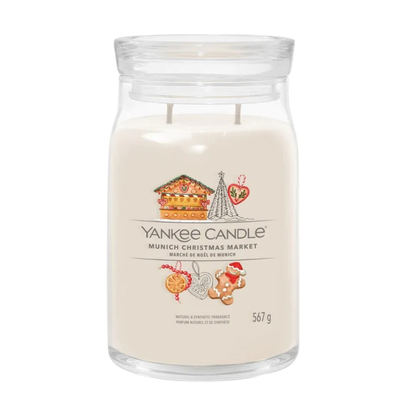 Yankee Candle Signature Müncheni karácsonyi piac Illatgyertya 567g - Fehér (1759288E)