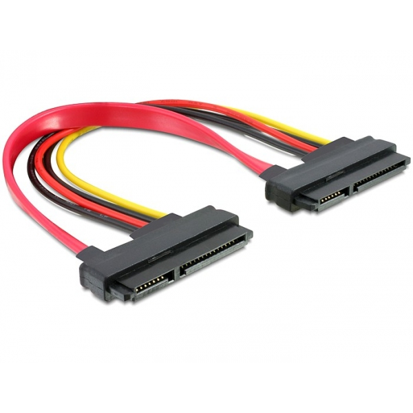 Delock SATA kábel (22 tű) anya   (22 tű) anya,  20cm