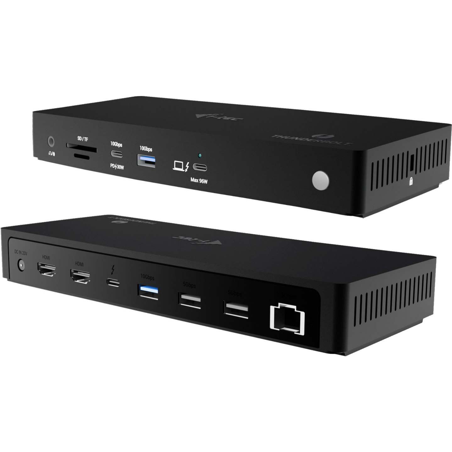 i-tec TB4TRIPLEDOCKPDIT dokovacia stanica a replikátor portov Kábel Thunderbolt 4 Čierna