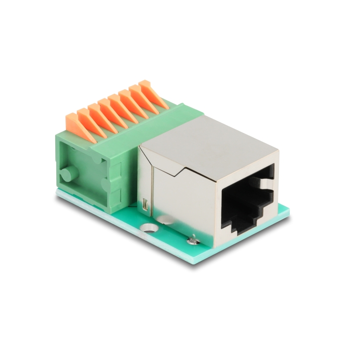 Delock RJ45 anya - Terminal block nyomógombbal Cat.5e (90652) (90652)