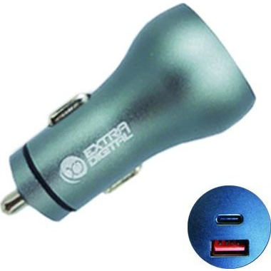 Ładowarka Extra Digital Extra Digital Kroviklis USB 3.0+ Type C: 12-24V, 36W, QC3.0+ PD