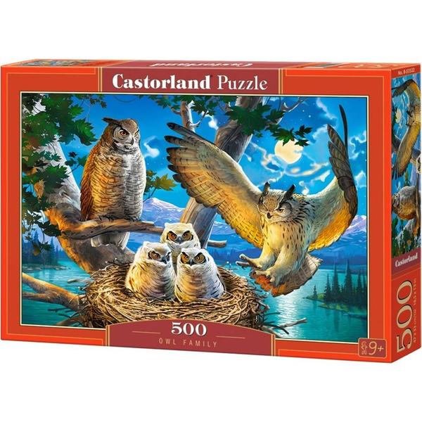 Castorland Owl Family 500 pcs Puzzle 500 kusov Zvieratá