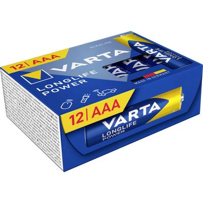 Varta Mikroelem VARTA Longlife Power AAA Cube Pack12 Alkáli mangán 1.5 V 12 db