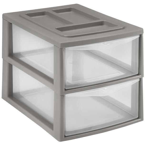 HEIDRUN Irattartó, A4, 2 fiókos, barna (8591177115632)