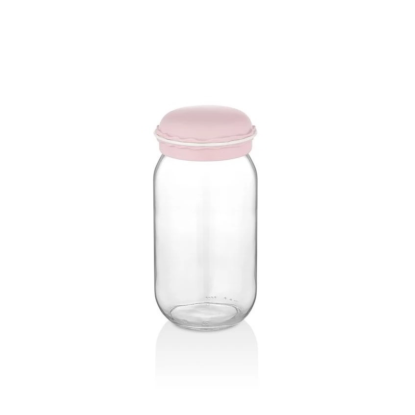 Iris HN-1366 Macaron Üveg fűszertartó 1000ml - Pink / menta / sárga / lila színekben (HN-1366)