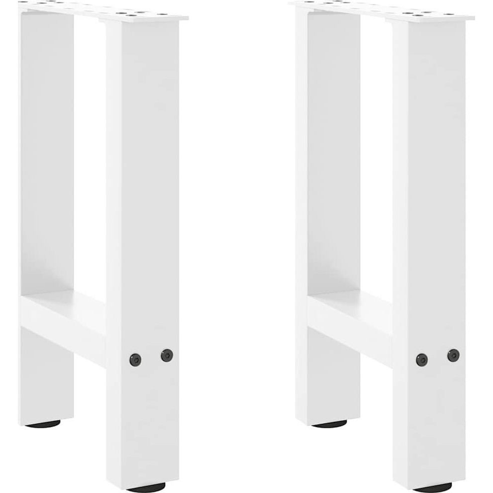 2 db fehér acél dohányzóasztal lábak 28x(42-43) cm (4013273)