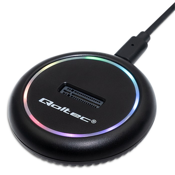 Qoltec Dokovací stanice pro M.2 NVMe SATA USB-C 2TB SSD