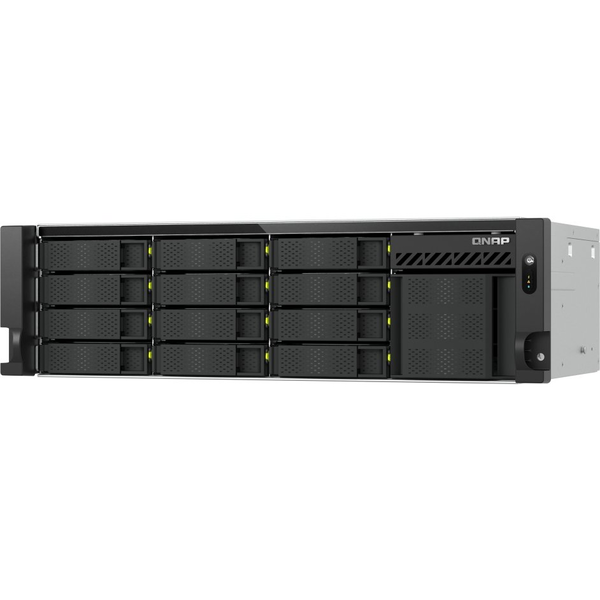 QNAP TS-H1655XEU-RP Opslagserver Rack (3U) Intel Atom® C5125 8 GB DDR4 0 TB QuTS hero Zwart, Grijs