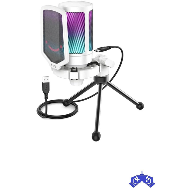 Fifine A6VW Podcast, Youtuber, Gamer, TikTok Mikrofon Fehér USB-C