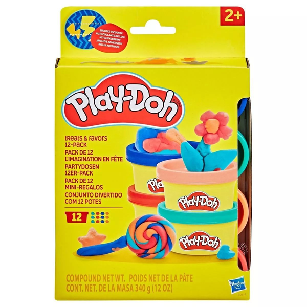 Hasbro Play-Doh Apró gyurmák 340g - Vegyes színek (12db/csomag)