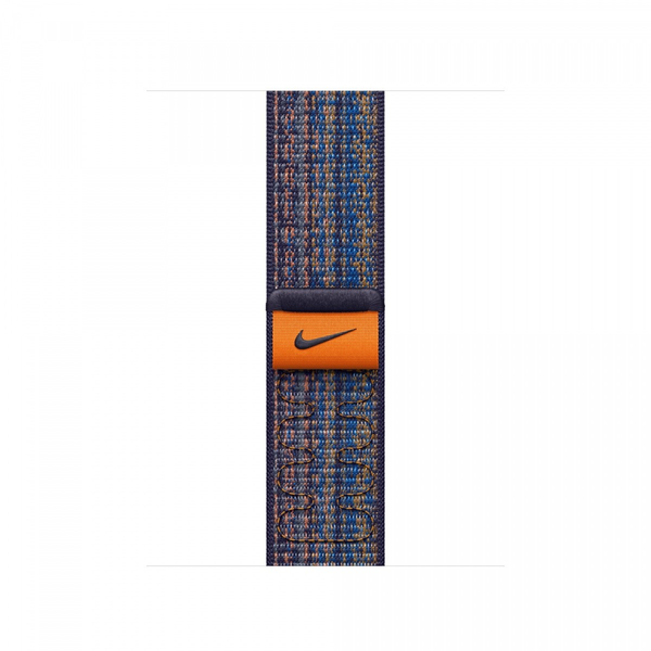 Curea pentru Apple Watch 41mm, Nike Sport Loop, Game Royal/Orange
