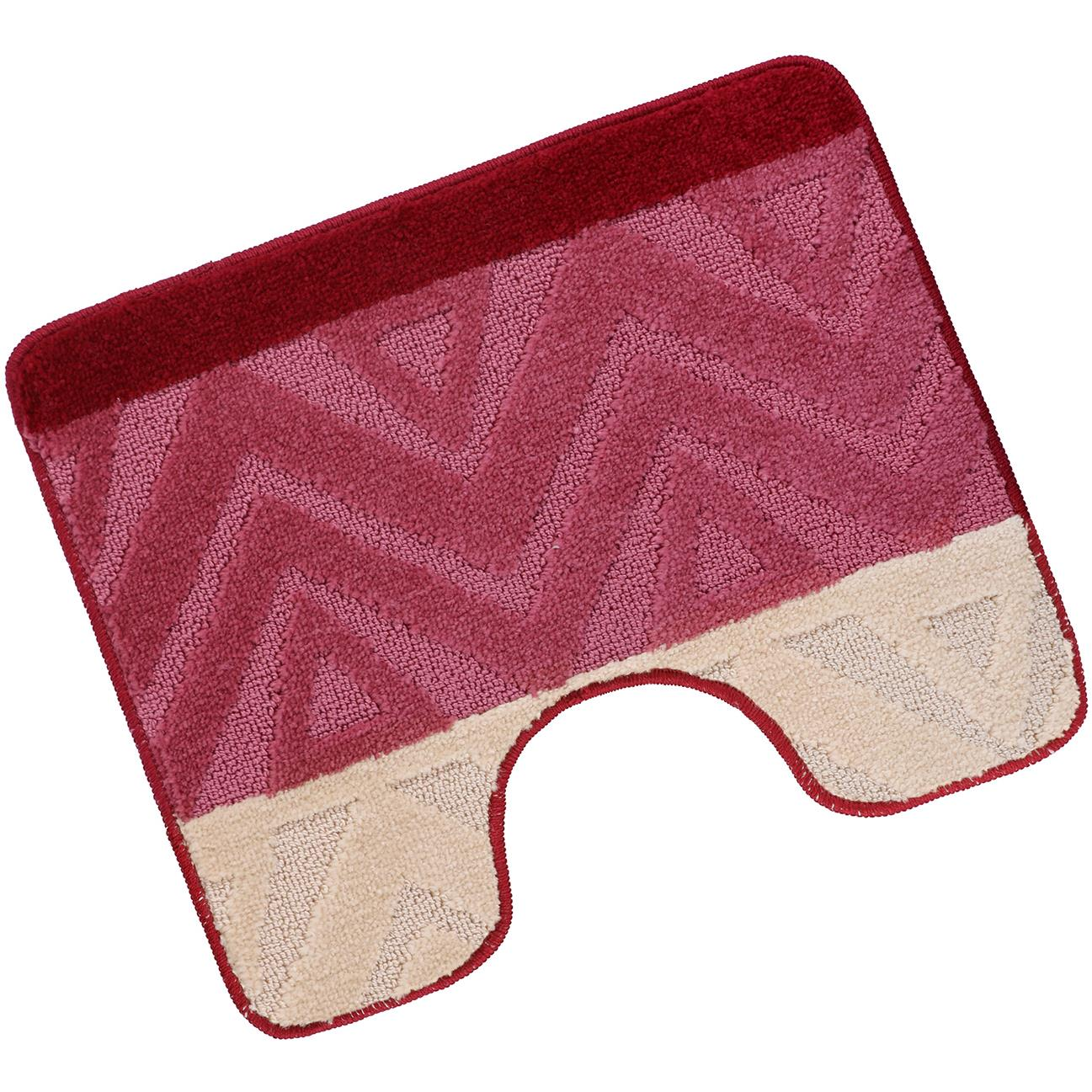 Bellatex 810/004 Bany WC szőnyeg, 60×50 cm, chevron, bordó (11890)