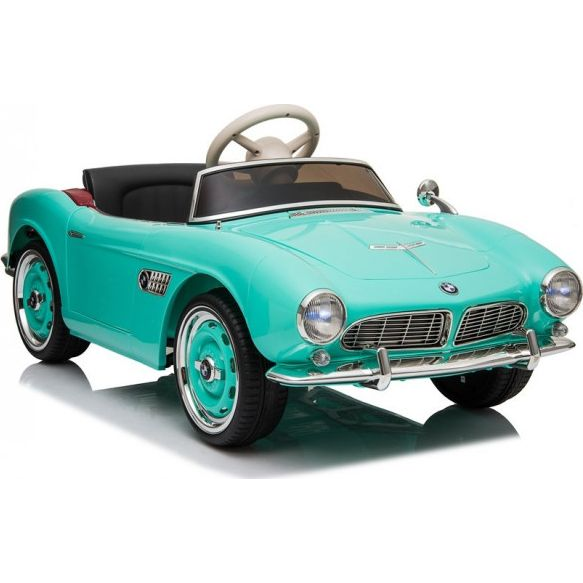BMW Retro 4601 12 V Elektromos Kisautó - 2.4 GHz, Szülői Távirányítóval, Nyitható Ajtóval, EVA Kerekekkel, Lakk Zöld (4601)