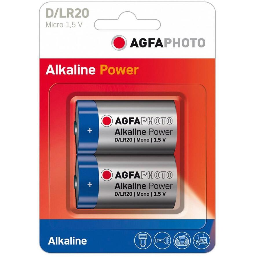 AgfaPhoto Batterie Alkaline Power -D LR20 Mono 2St. (110-802619) (110-802619)