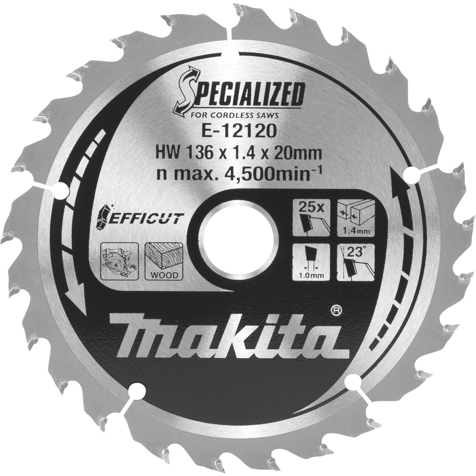 Makita E-12120 Univerzális Körfűrészlap Ø 136mm 25 fog (E-12120)
