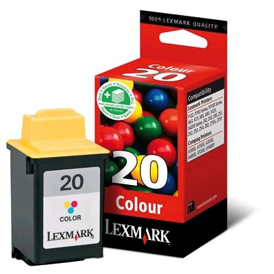 Lexmark #20 / 15M0120E Color Print Cartridge inktcartridge Origineel Cyaan, Magenta, Geel