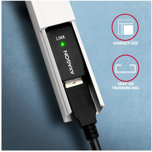 Axagon ADR-207 cavo USB USB 2.0 7,5 m USB A Nero