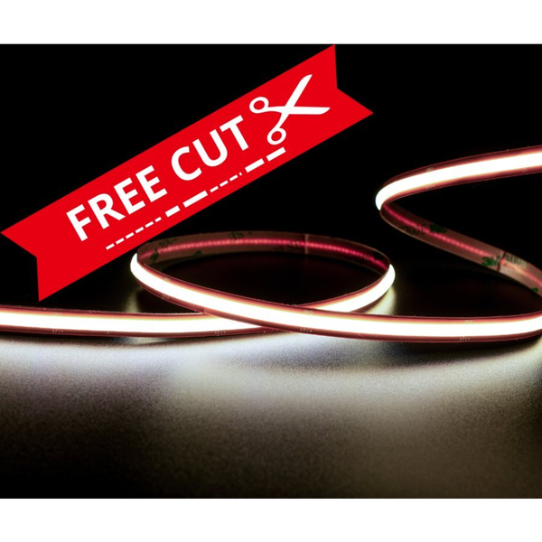 FREECUT strip, LED typu COB, 13W, 528 chips/m, CRI >90, 12V, biala, 6500K, IP20, 5m