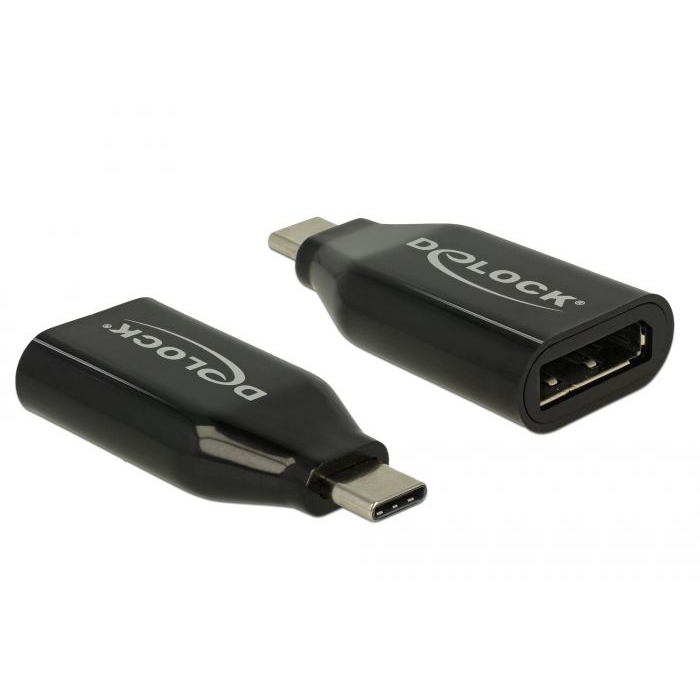 DeLock USB Type-C male > Displayport female (DP Alt Mode) 4K 60Hz Adapter Black (62977)