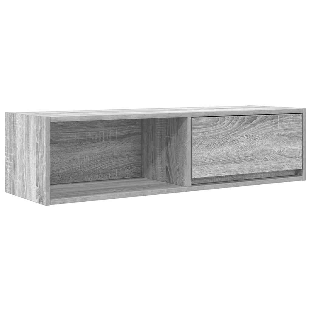 szürke sonoma színű szerelt fa TV-szekrény 100x31x25,5cm (861482)