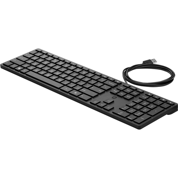 HP 320K Wired Keyboard клавиатура Офис USB Черен