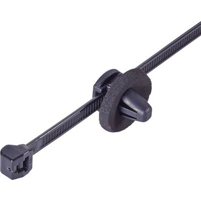 Kábelkötegelő benyomós rögzítővel 200 x 4,6 mm, fekete, 1 db, HellermannTyton 150-93100 T50ROSSFT6,5ZD 16-2 (150-93100)
