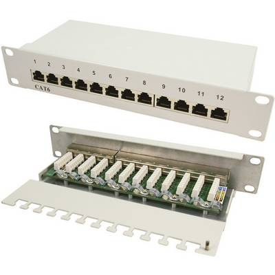 TOE 1U Patch Panel 12-port CAT6 STP Grijs LogiLink
