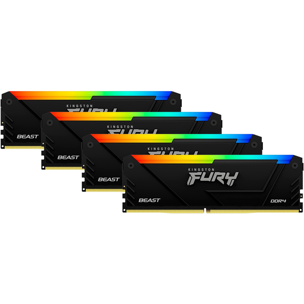 Kingston FURY Beast RGB DDR4 128 GB 3600 MHz CL18 памет (4x32 GB)
