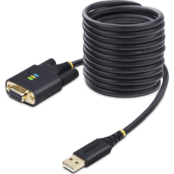 StarTech.com 1P10FFCN-USB-SERIAL seriële kabel Zwart USB Type-A DB-9