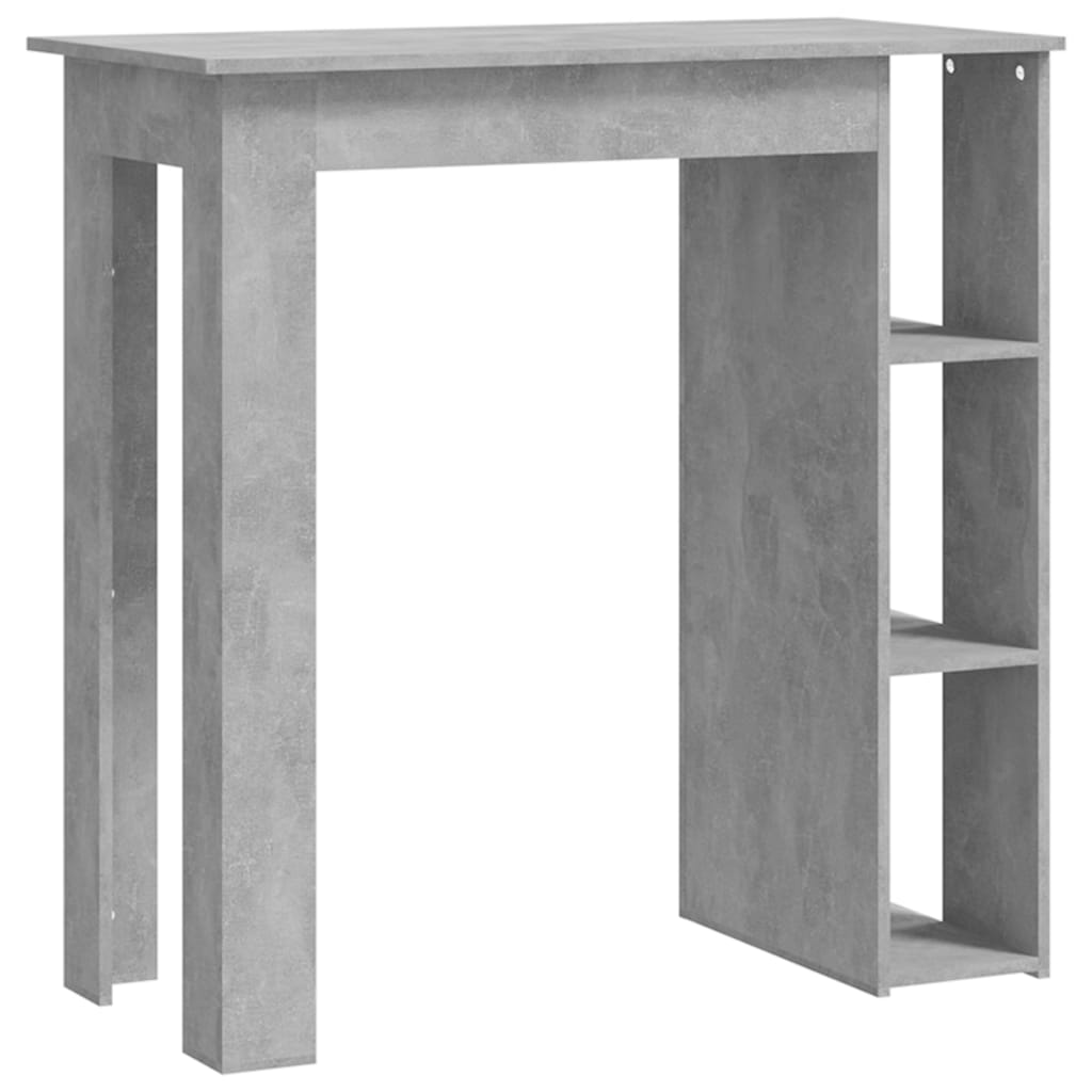 betonszürke forgácslap bárasztal polccal 102 x 50 x 103,5 cm (809462)