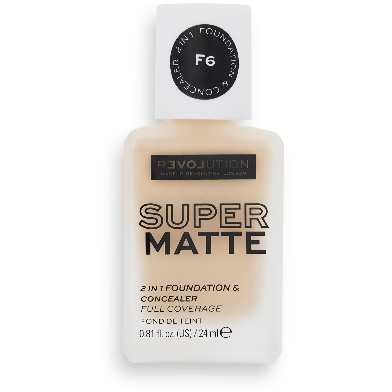 REVOLUTION RELOVE Supermatte Foundation F6 24 ml (5057566479530)