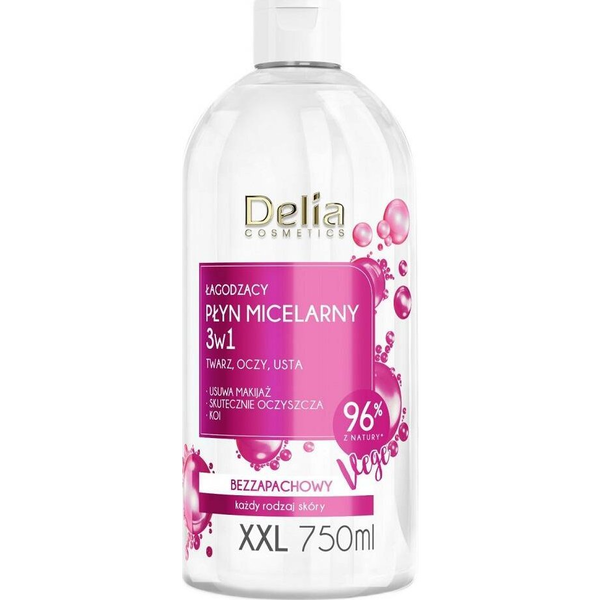 Delia Łagodzący płyn micelarny 3w1 750ml